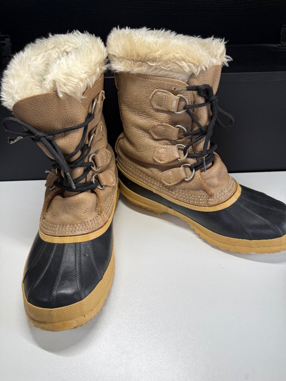 Sorel Waterproof Leather Duck Boots w/Removeable Liner Size 7